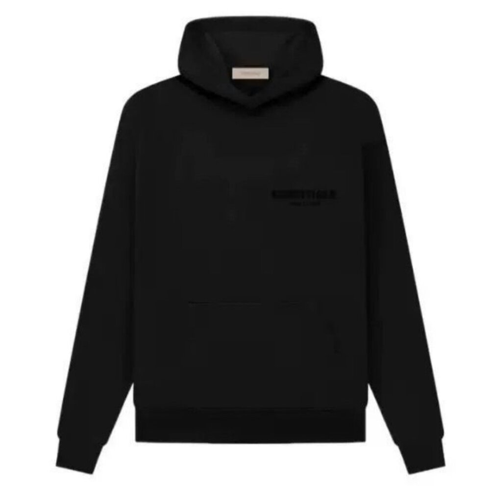 NWT Fear of God Essentials “Stretch Limo” Hoodie • Black Pullover